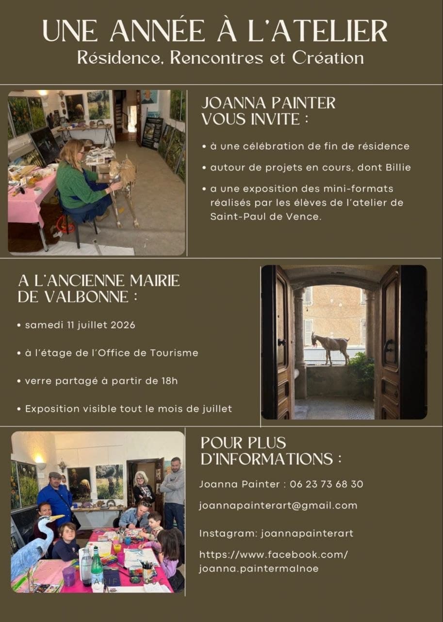 Joanna Painter – Exposition « Une Année à l'Atelier » et célébration